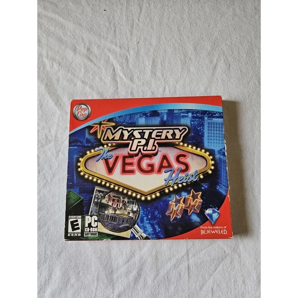 Mystery P.I. The Vegas Heist PC CD-ROM PopCap Hidden‎ Object Game Complete